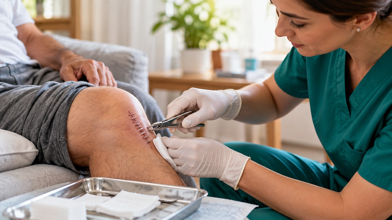 ქირურგიული კავების მოხსნა ანტისტეპლერით Surgical Staple Removal with a Staple Remover Снятие хирургических скоб антистеплером Cerrahi Zımbaların Özel Çıkarıcı ile Alınması